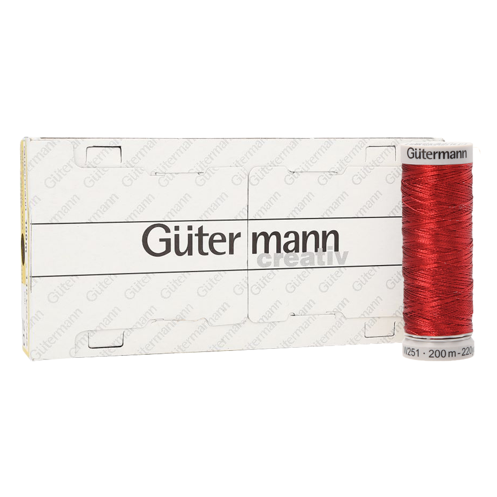 Hilo Gütermann Metalizado Col. 247 de 200m caja con 5 carretes