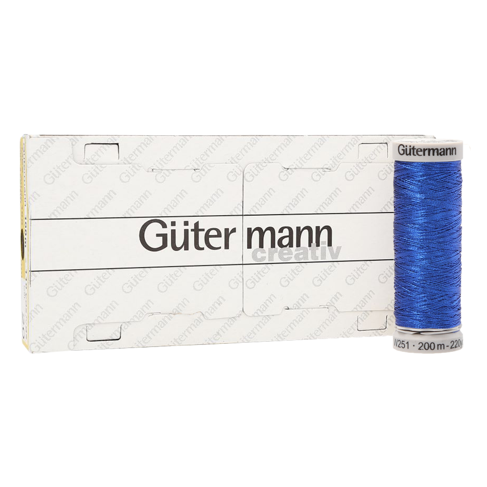 Hilo Gütermann Metalizado Col. 315 de 200m caja con 5 carretes