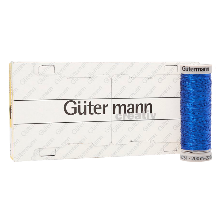 Hilo Gütermann Metalizado Col. 315 de 200m caja con 5 carretes