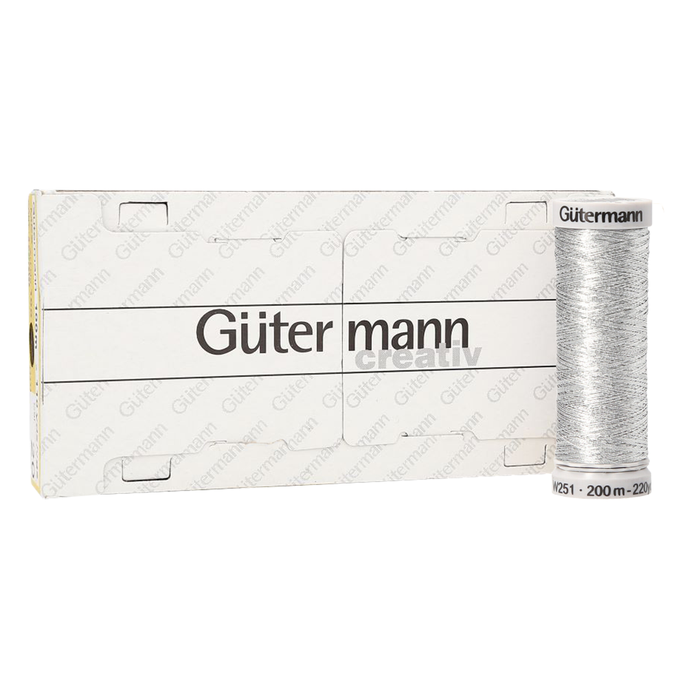 Hilo Gütermann Metalizado Col. 041 de 200m caja con 5 carretes