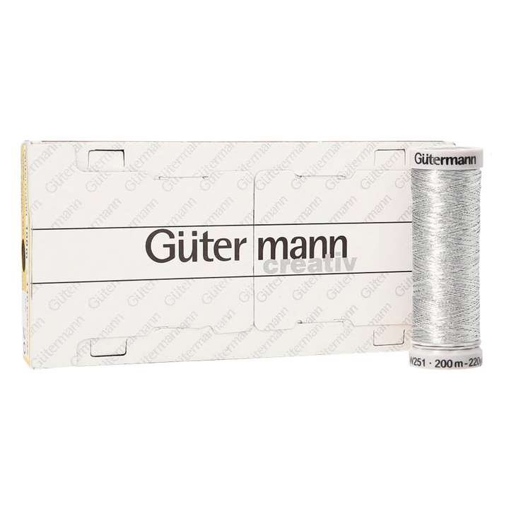 Hilo Gütermann Metalizado Col. 041 de 200m caja con 5 carretes