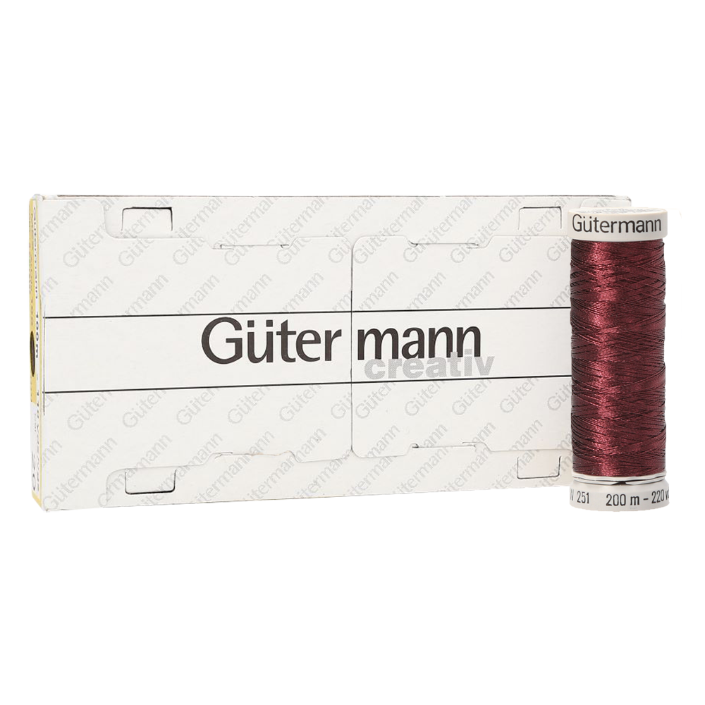 Hilo Gütermann Metalizado Col. 4395 de 200m caja con 5 carretes