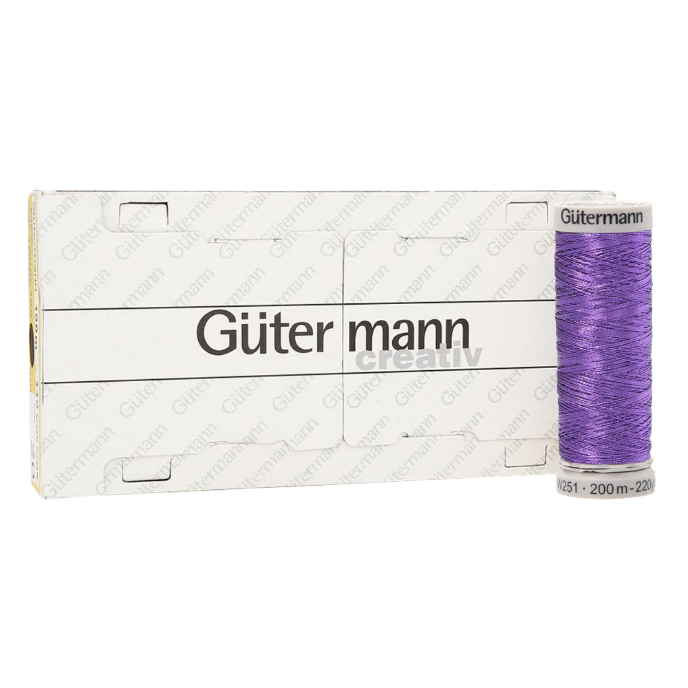 Hilo Gütermann Metalizado Col. 571 de 200m caja con 5 carretes