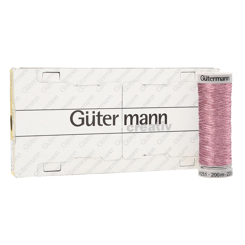 Hilo Gütermann Metalizado Col. 624 de 200m caja con 5 carretes
