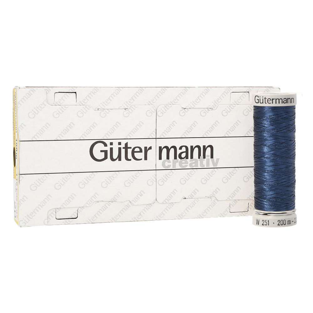 Hilo Gütermann Metalizado Col. 6835 de 200m caja con 5 carretes