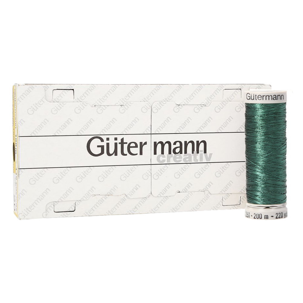 Hilo Gütermann Metalizado Col. 8095 de 200m caja con 5 carretes