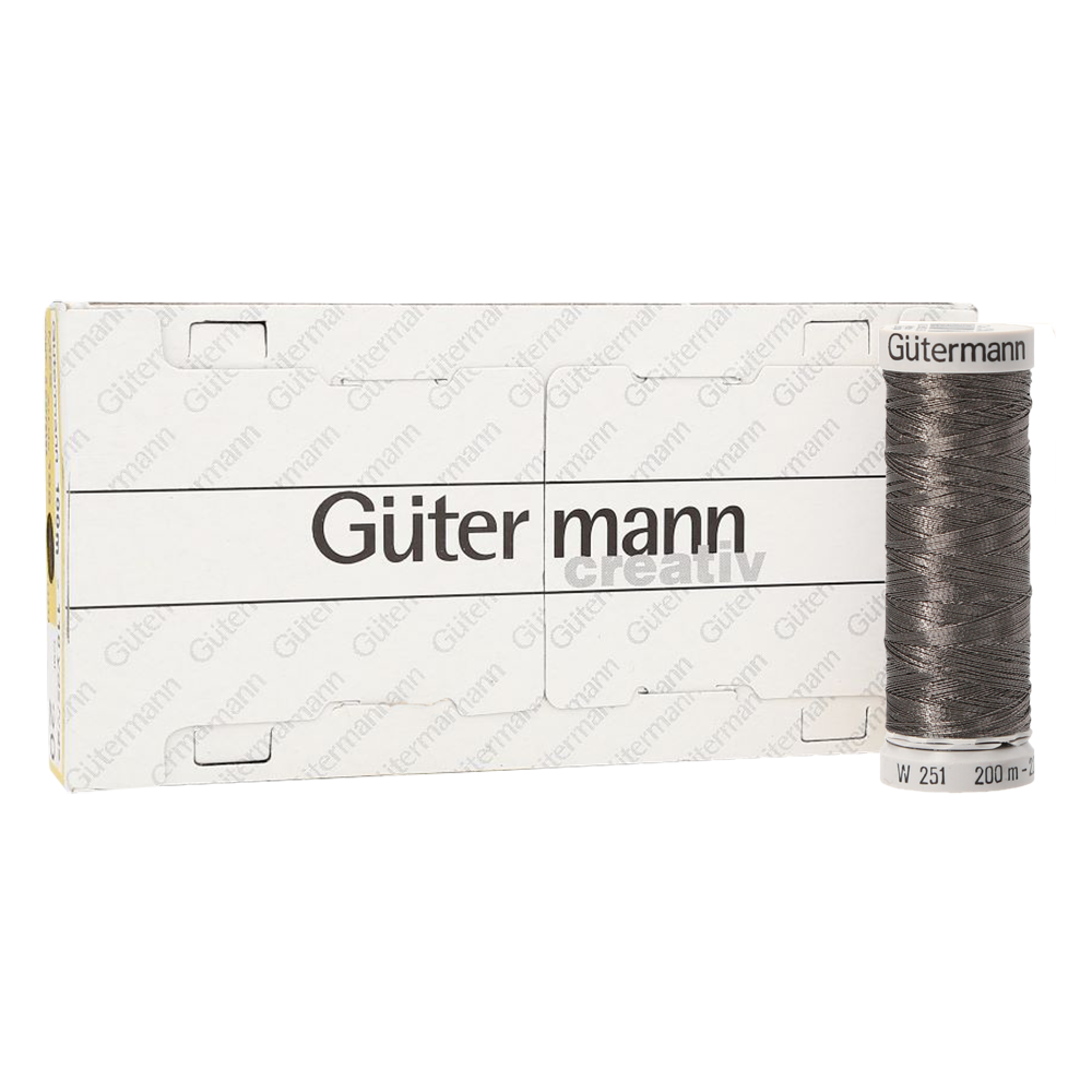 Hilo Gütermann Metalizado Col. 9360 de 200m caja con 5 carretes