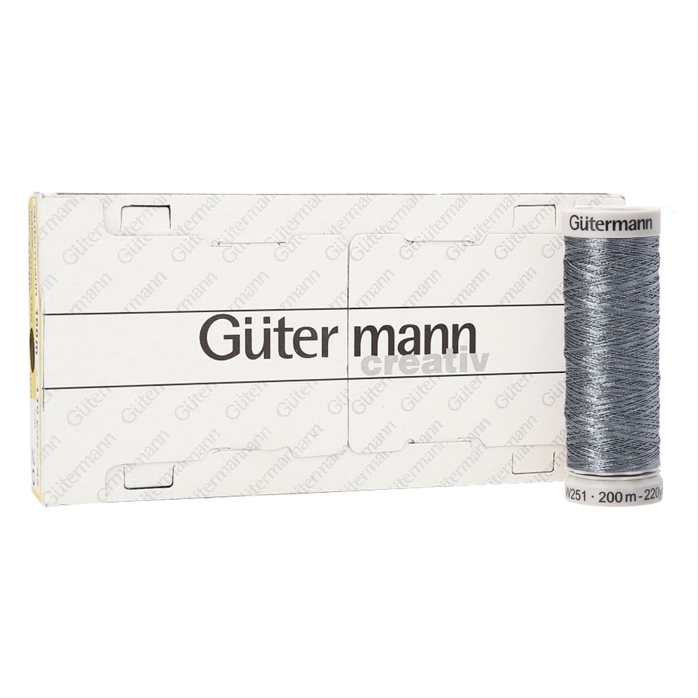 Hilo Gütermann Metalizado Col. 9495 de 200m caja con 5 carretes