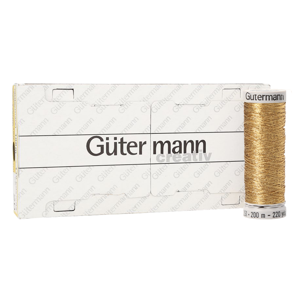 Hilo Gütermann Metalizado Col. 9961 de 200m caja con 5 carretes