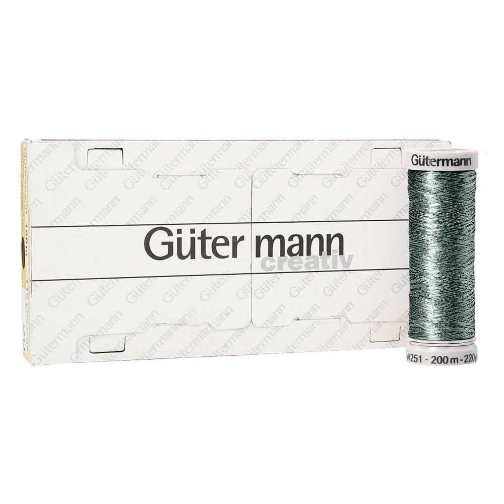 Hilo Gütermann Metalizado Col. 9995 de 200m caja con 5 carretes