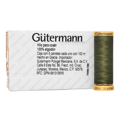 Gutermann Hilo de algodón natural 103C-3260, 110 yardas, color marrón